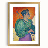 Femme à l'Ombrelle Modern Wall Art – Vibrant Pointillist Decor