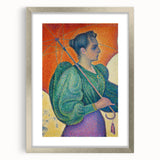 Femme à l'Ombrelle Modern Wall Art – Vibrant Pointillist Decor