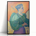 Femme à l'Ombrelle Modern Wall Art – Vibrant Pointillist Decor