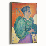 Femme à l'Ombrelle Modern Wall Art – Vibrant Pointillist Decor