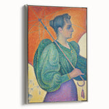 Femme à l'Ombrelle Modern Wall Art – Vibrant Pointillist Decor