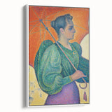 Femme à l'Ombrelle Modern Wall Art – Vibrant Pointillist Decor