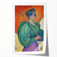 Femme à l'Ombrelle Modern Wall Art – Vibrant Pointillist Decor