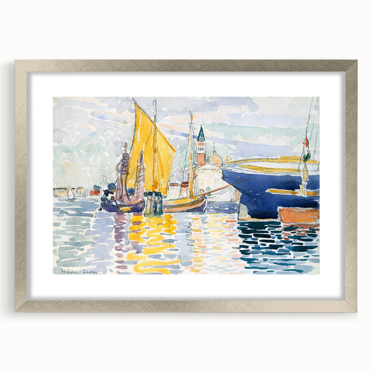 Venetian Sailing Scene Impressionist Art - Modern Wall Decor Print