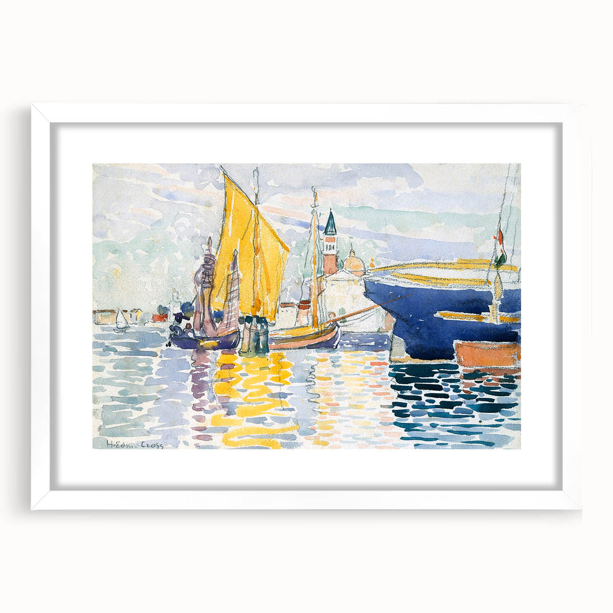 Venetian Sailing Scene Impressionist Art - Modern Wall Decor Print