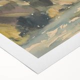 Old Castle Modern Wall Art – Serene Watercolor Landscape