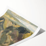 Old Castle Modern Wall Art – Serene Watercolor Landscape