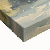 Old Castle Modern Wall Art – Serene Watercolor Landscape