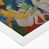 Modern Wall Art: Vibrant Abstract Oriental Scene in Bold Colors