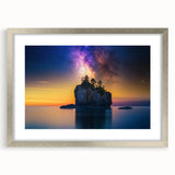 Celestial Island Glow – Cosmic Landscape Captured in Motion Light