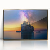 Celestial Island Glow – Cosmic Landscape Captured in Motion Light