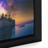 Celestial Island Glow – Cosmic Landscape Captured in Motion Light