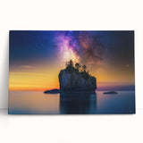 Celestial Island Glow – Cosmic Landscape Captured in Motion Light