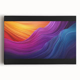 Stretched canvas artwork depicting a vibrant landscape with caves, showcasing rich colors and intricate details, perfect for enhancing home decor.