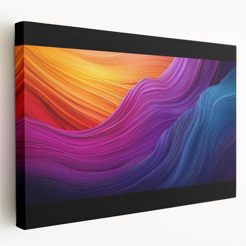 Stretched canvas artwork depicting a serene landscape with caves, showcasing earthy tones and intricate details. Ideal for nature-inspired home decor, adding depth and tranquility to any space.