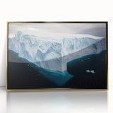 Framed acrylic artwork depicting vibrant landscapes with dramatic cliffs and golden accents, ideal for enhancing modern home decor and creating a stunning focal point.