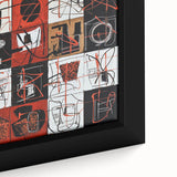 Large Bedroom Wall Decor – Abstract Red and Beige Canvas Print