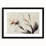 Soft Floral Living Room Wall Art – Modern Canvas & Framed Print