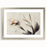 Soft Floral Living Room Wall Art – Modern Canvas & Framed Print