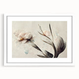 Soft Floral Living Room Wall Art – Modern Canvas & Framed Print