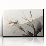 Soft Floral Living Room Wall Art – Modern Canvas & Framed Print
