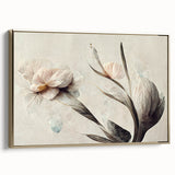 Soft Floral Living Room Wall Art – Modern Canvas & Framed Print