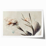 Soft Floral Living Room Wall Art – Modern Canvas & Framed Print