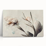 Soft Floral Living Room Wall Art – Modern Canvas & Framed Print
