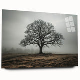 Solitary Tree in Fog Office Wall Art – Modern Corporate Decor
