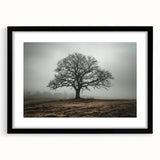 Solitary Tree in Fog Office Wall Art – Modern Corporate Decor