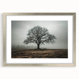Solitary Tree in Fog Office Wall Art – Modern Corporate Decor