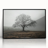 Solitary Tree in Fog Office Wall Art – Modern Corporate Decor