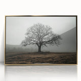 Solitary Tree in Fog Office Wall Art – Modern Corporate Decor