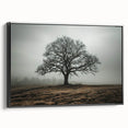 Solitary Tree in Fog Office Wall Art – Modern Corporate Decor