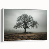 Solitary Tree in Fog Office Wall Art – Modern Corporate Decor