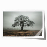 Solitary Tree in Fog Office Wall Art – Modern Corporate Decor