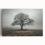 Solitary Tree in Fog Office Wall Art – Modern Corporate Decor