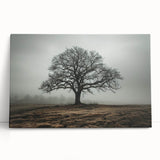 Solitary Tree in Fog Office Wall Art – Modern Corporate Decor