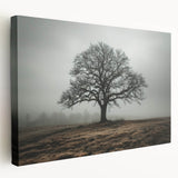 Solitary Tree in Fog Office Wall Art – Modern Corporate Decor