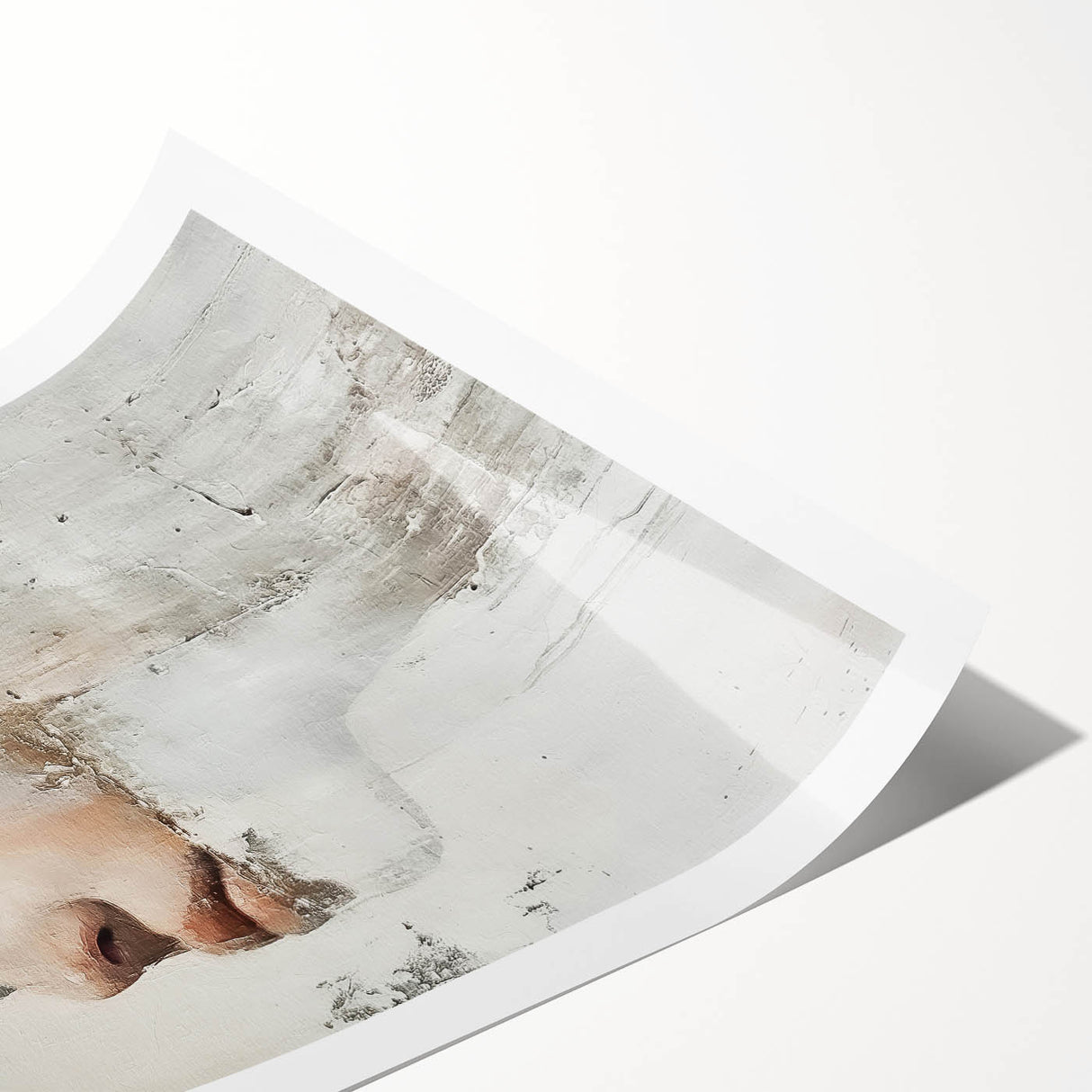 Abstract figurative wall art print showcasing vibrant colors and dynamic shapes, rolled and packaged in a protective cardboard tube for easy transport.