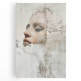 Abstract figurative wall art on stretched canvas showcasing vibrant colors and dynamic shapes, perfect for modern home decor. This artwork adds a unique touch to any room, enhancing visual interest and style.