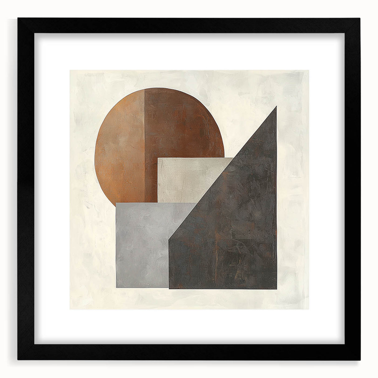 Abstract geometric frame with a matte black finish, showcasing a modern design suitable for contemporary decor. Perfect for displaying artwork or photographs, this frame adds an elegant touch to any room setting.