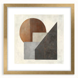 Abstract geometric frame in matte gold finish, showcasing a contemporary design, perfect for modern decor. Ideal for home or office settings, adding elegance and style.