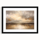 Abstract landscape wall art framed in black with a mat, showcasing vibrant colors and dynamic shapes, perfect for modern home decor and artistic interiors.