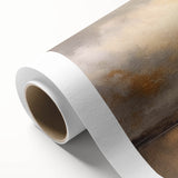 Abstract landscape wall art on rolled canvas, showcasing vibrant colors and fluid shapes, perfect for modern home decor; elegantly packaged for delivery.