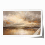 Abstract landscape wall art print showcasing vibrant colors and fluid shapes, rolled for easy display and shipping, perfect for modern home decor.