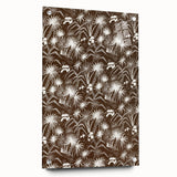 Elegant Palm Grove Art Deco Wall Art – Brown & White Vintage Print