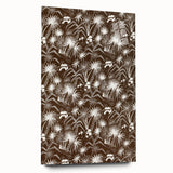 Elegant Palm Grove Art Deco Wall Art – Brown & White Vintage Print
