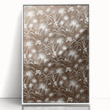 Elegant Palm Grove Art Deco Wall Art – Brown & White Vintage Print