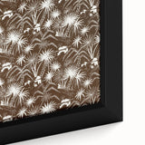 Elegant Palm Grove Art Deco Wall Art – Brown & White Vintage Print